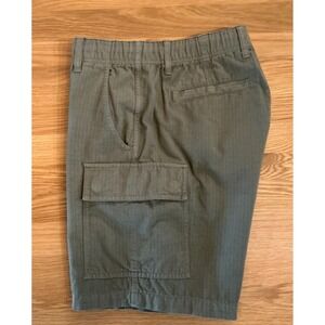 Flint and Tinder Cargo Shorts Mens 30 Olive Drab Linen Blend 8" Inseam